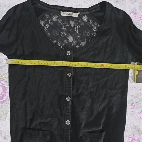 Garage Scoop Neck Lace Cardigan - Picture 7 of 16